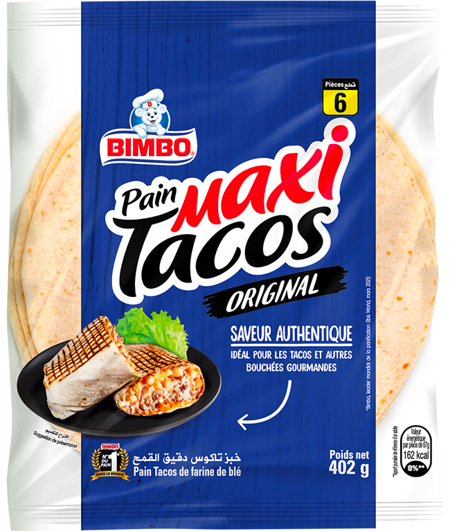 pain tacos moyen x 6 (bleu) 440g