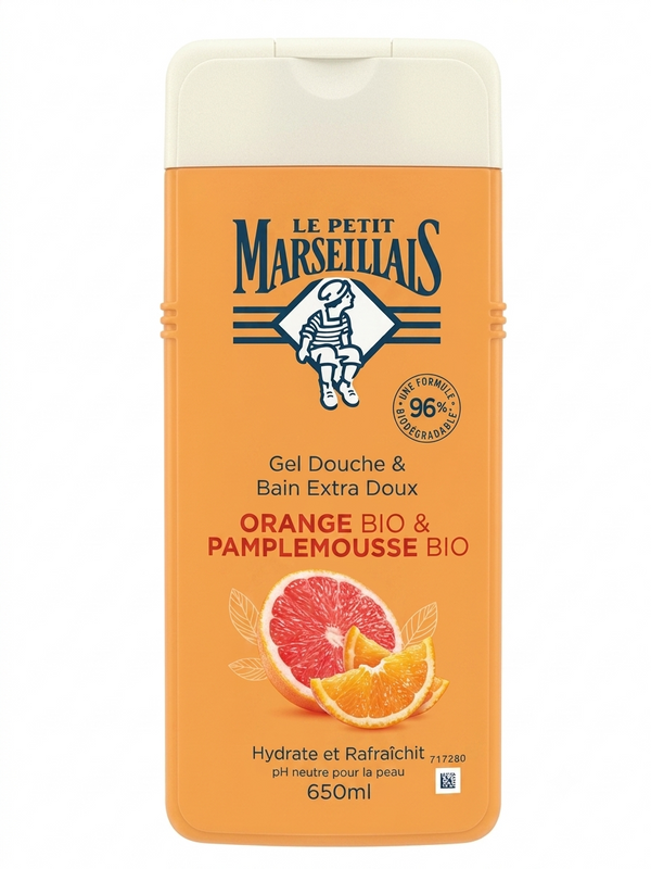 gel de douche orange pamplemousse 250ml