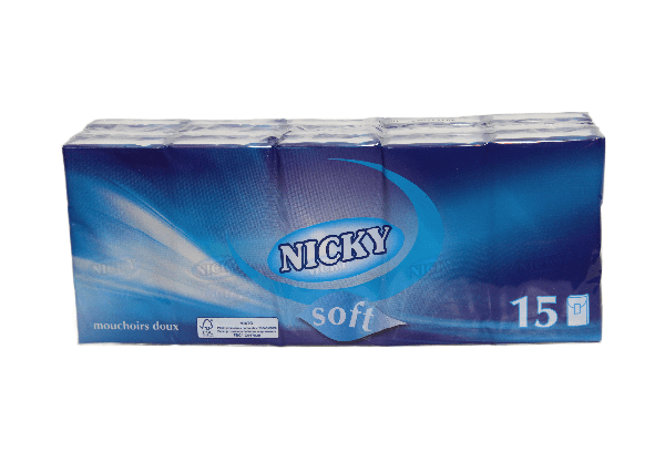 nicky mouchoirs (pack15)